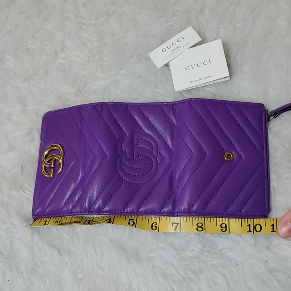 Gucci Marmot matelasse leather wallet purple rare - Picture 6 of 8